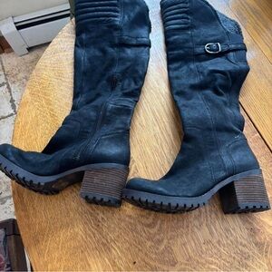 Lucky Brand Black Heeled Boots